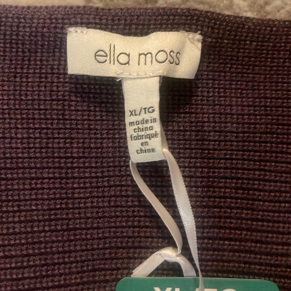 XL Ella Moss V-Neck Long Sleeve Purple Sweater - Picture 6 of 9
